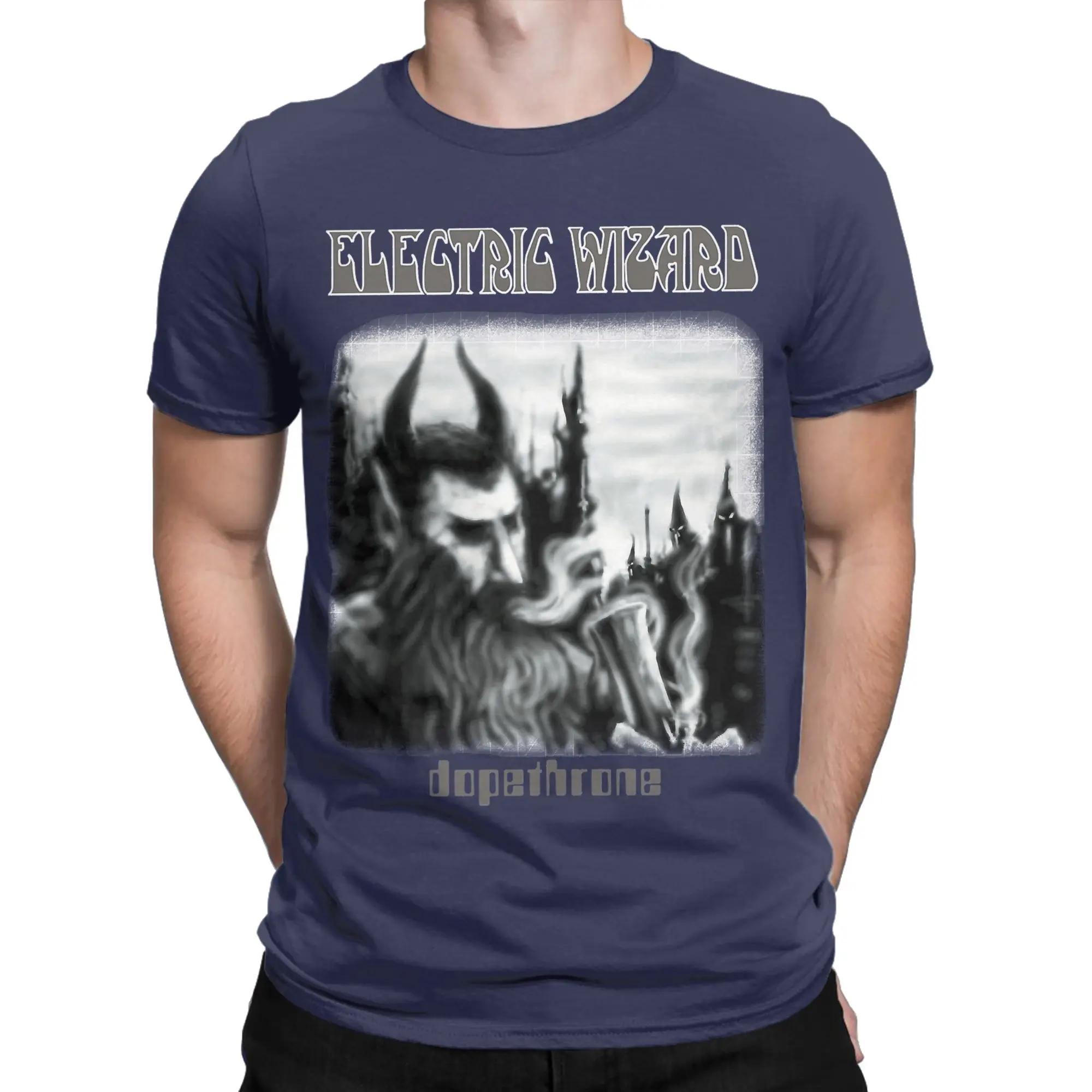 Electric Wizards  Dopethrone Classic Old School UK Metal T-Shirt Men  Funny 100% Cotton Tee Shirt Crew Neck T Shirt Clothing