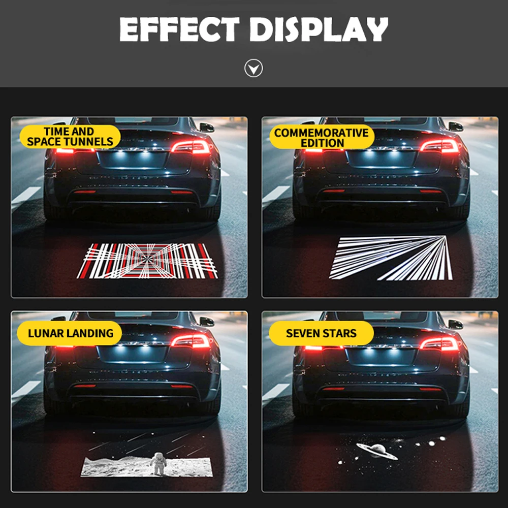 3D License Plate Lights Canbus Free Error For Tesla Logo Model 3 Tesla Model Y Car Taillights Reverse Lamp Lightfast Logo Light view 5