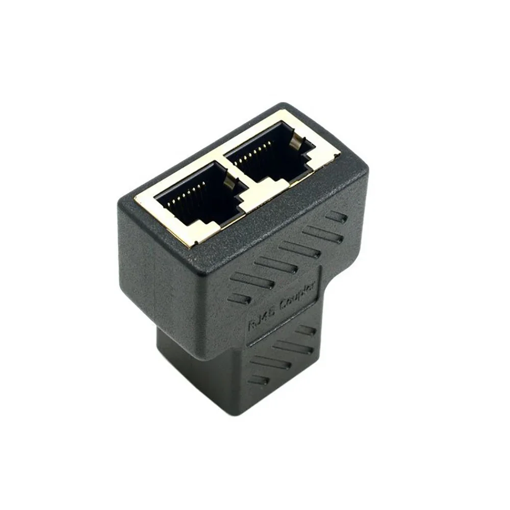 Network Splitter Double Cable 1 To 2 Way LAN RJ45 Ethernet  Port  Extender Plug Connector Adapter Laptop Docking