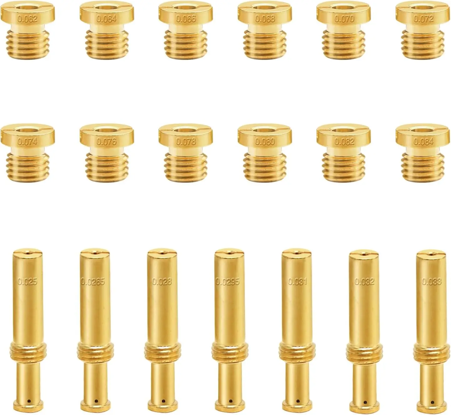Alconstar 19 pcs Super B E G Carburetor Jets Assortment Kit for HD Carburetor Replacement Jets 12PCS Main Jets 7PCS Slow Pilot