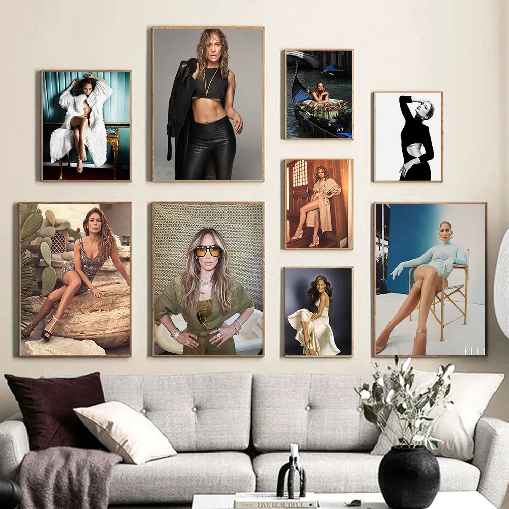 Jennifer Lopez Star Sexy Poster Actress Photo Art Print Music Singer Fashion Wall Picture Modern Canvas Painting Bedroom Decor