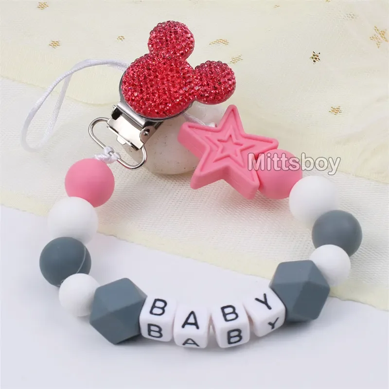 Custom Handmade Silicone Rainbow Pacifier Clip Gift