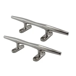 2PCS AISI 316 Stainless Steel Boat Deck Hollow Open Base Cleat Flush Mooring Cleat 4 inch To 12 inch For Marine Yacht Ship