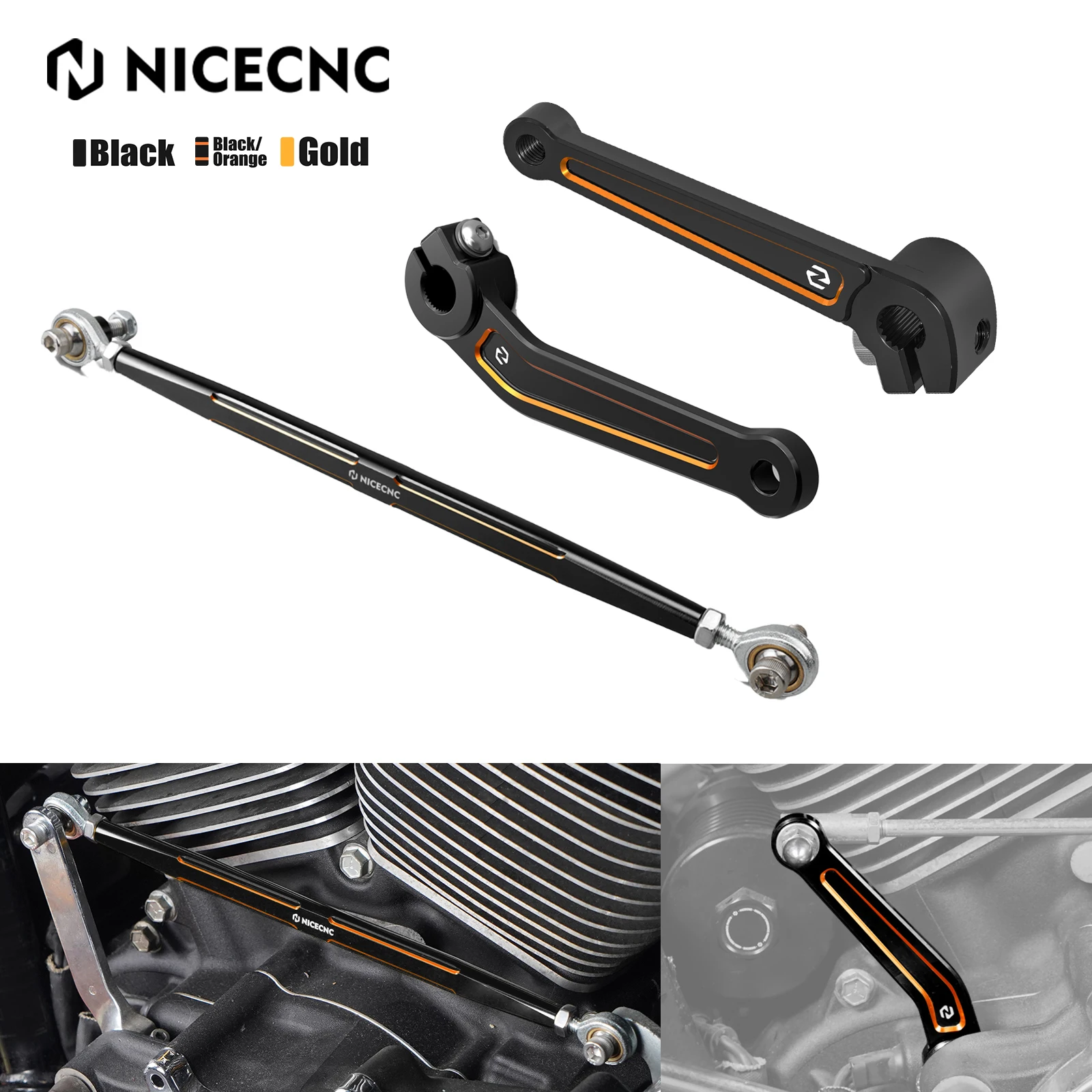 

NICECNC Gear Shift Linkage Rod Inner Shifter Arms For 2017-2022 Harley Road King FLHR Street Glide FLHX Ultra Limited FLHTK