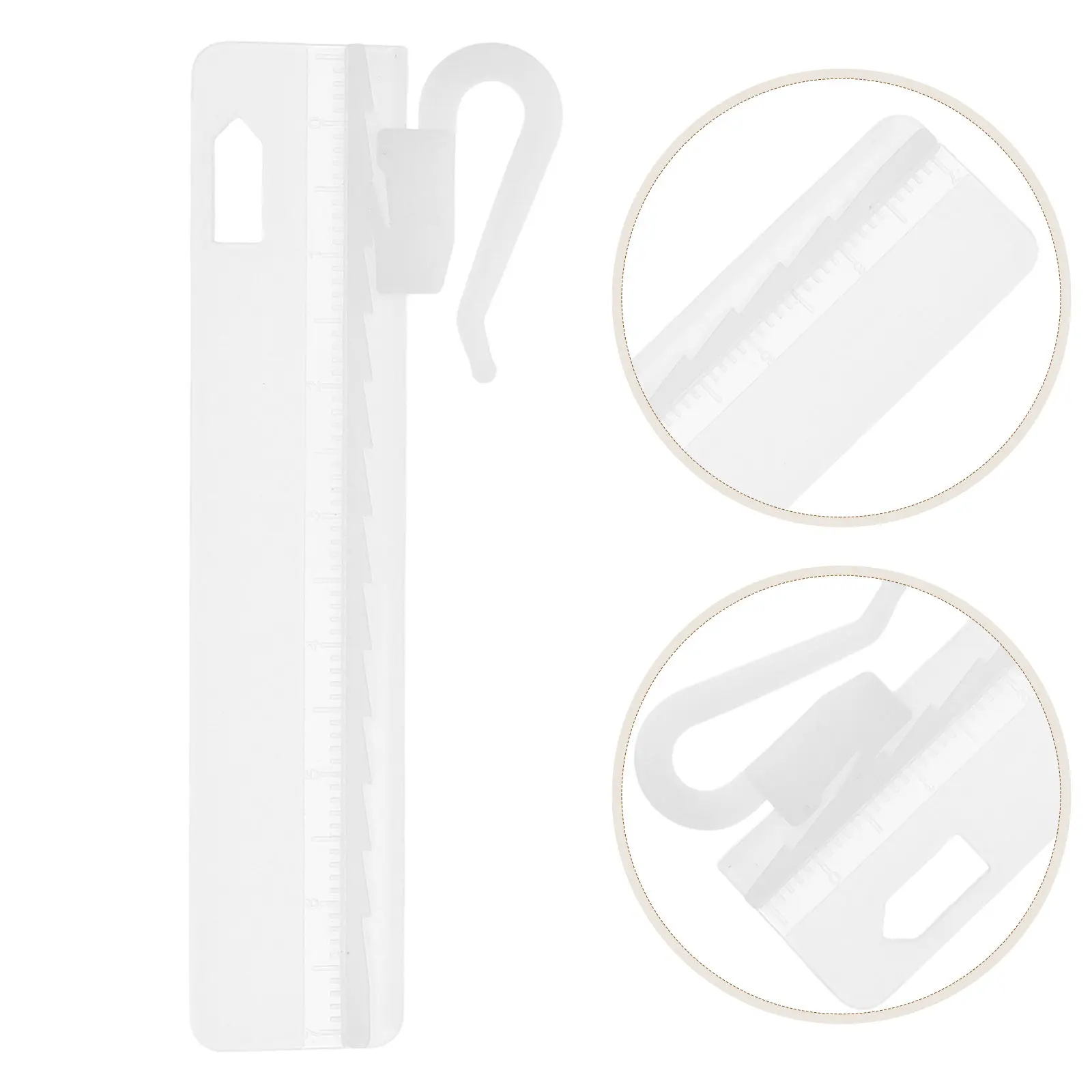 50Pcs Drapery Hooks White Adjustable Plastic Curtain Pinch Pleat Clips Ratchet System Window Blind Clips for Modern Home