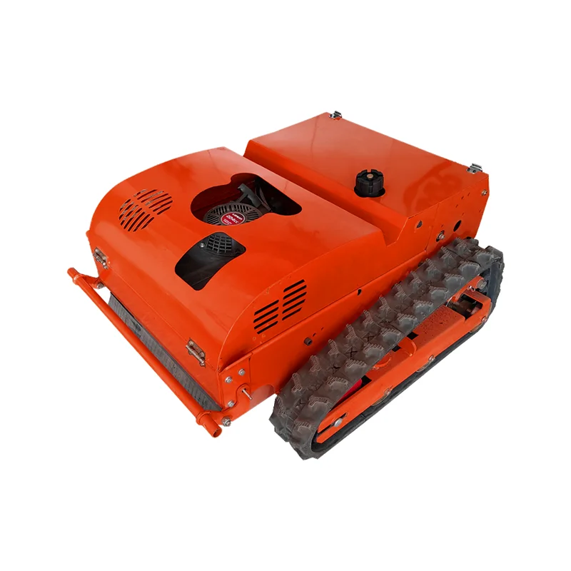 oline Lawn Mower 55cm Mowing Width Lawn Mower Tracked All Terrain Remote Control 224cc   Weed Mowing Machine