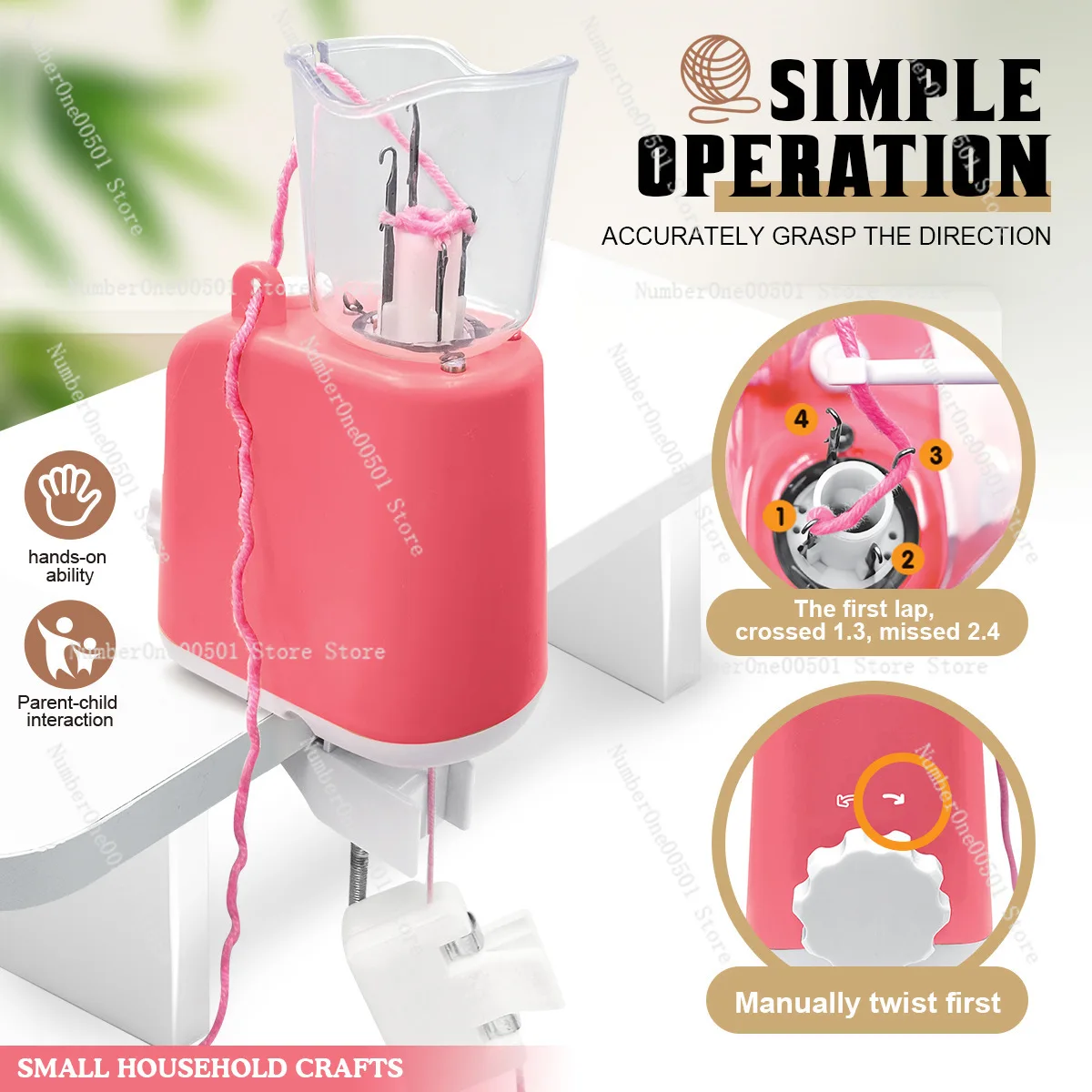 DIY Electric Rope Braiding Machine Household Hand Rope Braiding Machine Knitting Necklace Jewelry Braiding Tool Winding Tool