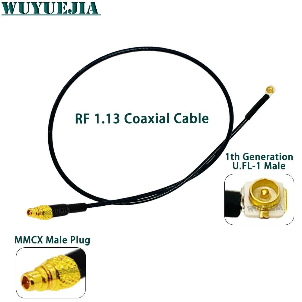 MMCX Male Plug to UFL1 or MHF-4 Female 50 ohm RF113 Coaxial Cable Adapter Specification For Wireless Communication & IoT Devices