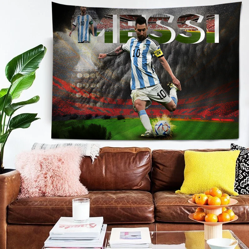 Football Star M-Messis Anime Tapestry Wall Hanging Decoration Household Wall Hanging Home Decor