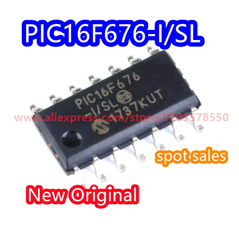 

(10 шт.) PIC16F676-I/SL SMT SOIC-14 микроконтроллер/8-битный чип PIC16F676 новый оригинальный