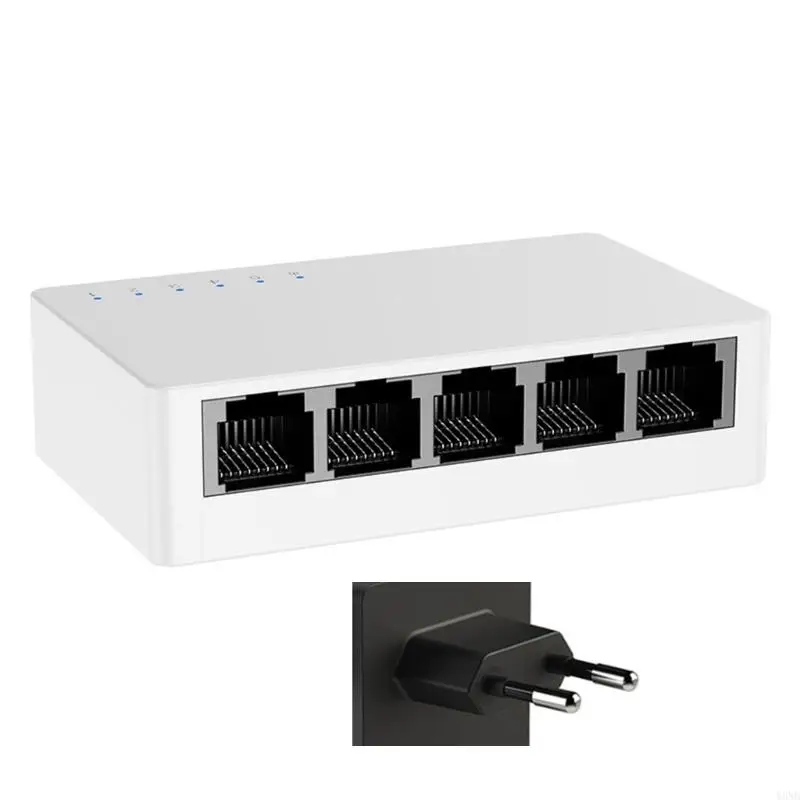 

Fast Speed 5 Port Networking Switches Wall Mountable NonManaged 2.5Gbps Cat5e Y3ND