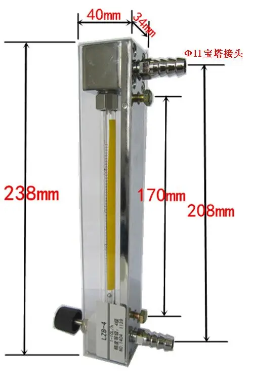 Flowmeter: glass rotor flowmeter, gas flowmeter, air LZB-10 Yuyao flowmeter （stainless steel）