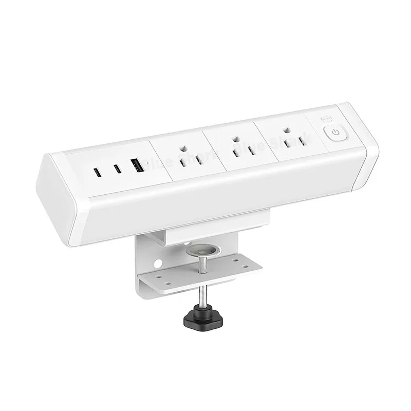 

65 Вт, 3 USB-порта, новый дизайн, белый алюминиевый сплав, высококачественный зажим на краю офисного стола, настольная розетка