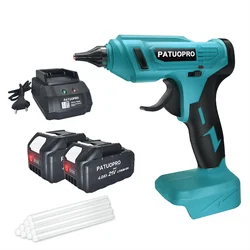 PATUOPRO Cordless Rechargeable Electric Glue Gun With Hot Melt Glue Stick Home Repairing Wireless Tools For Makita 18V Battery