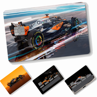 M-McLarenS F1 Car Stickers 4pcs PVC Credit Card Skin Stickers Removable Self-adhesive Protective Film