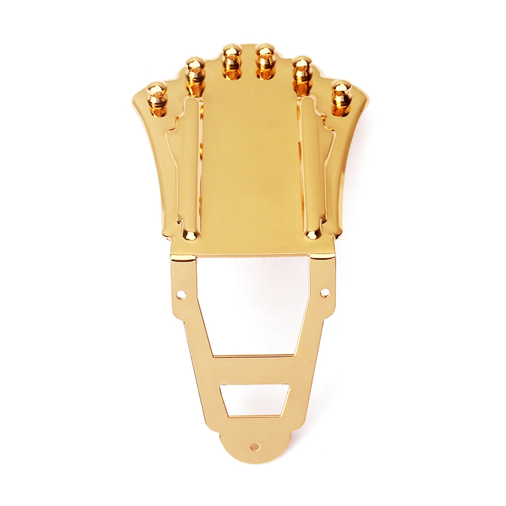 

Metal Guitar Tailpiece Set Polished Durable Replacement For Jazz 6 String Electric Guitar Parts Solid