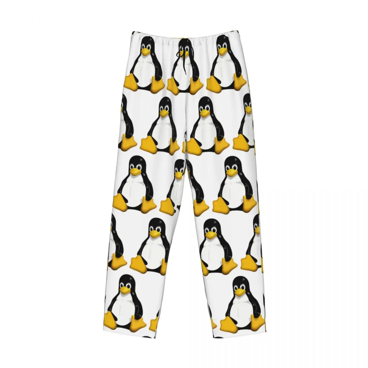 Custom Linux Logo Pajama Pants Men Sleepwear Sleep Lounge Bottoms with Pockets