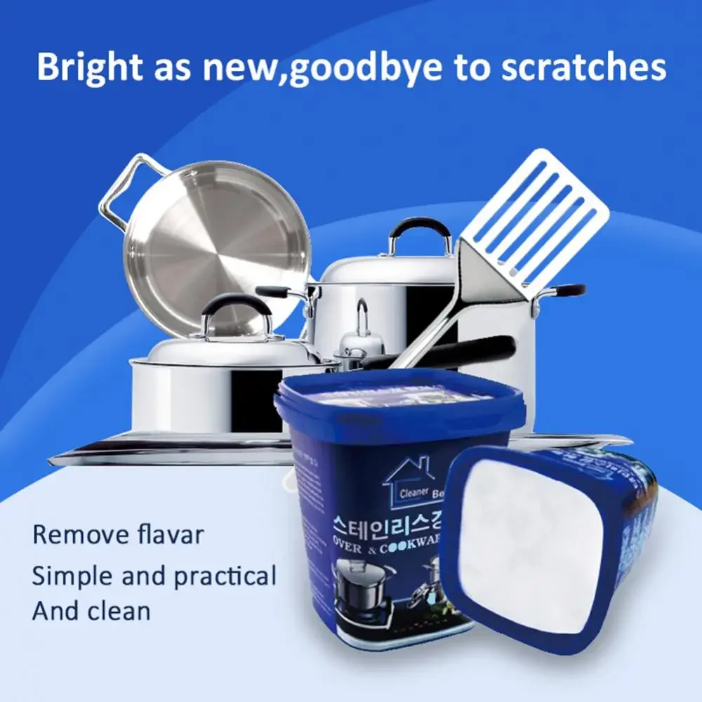 

500ml Cleaning Paste Stainless Steel Cleaning Paste Multi-Surface Natural Multi-Purpose Cleaner Oven&cookware Polish Cleaner