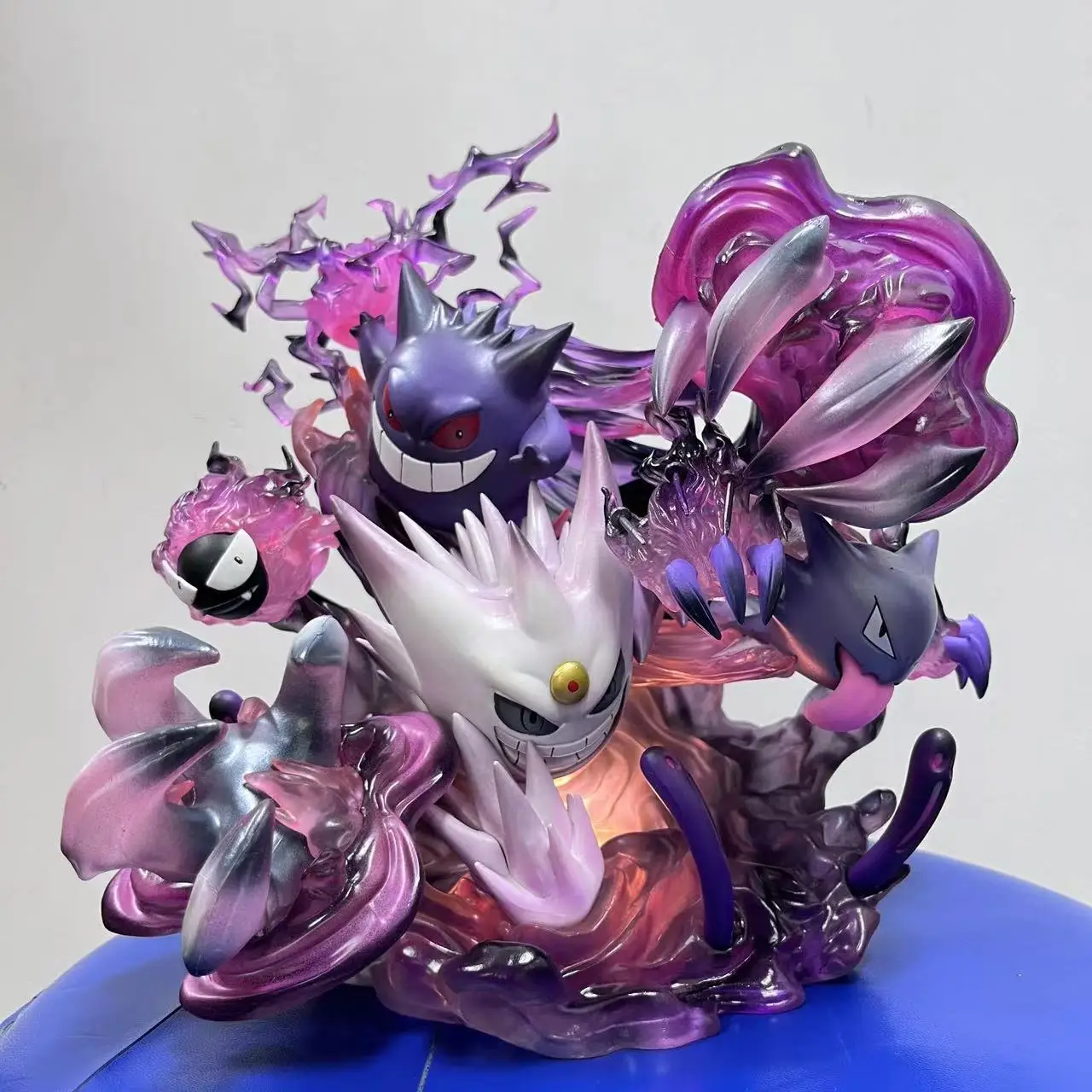 

Pokemon Fantasy House Anime Figure 29cm Gengar Family Super Evolution Group Ectoplasma Gk Model Extra Large Decoration Toys