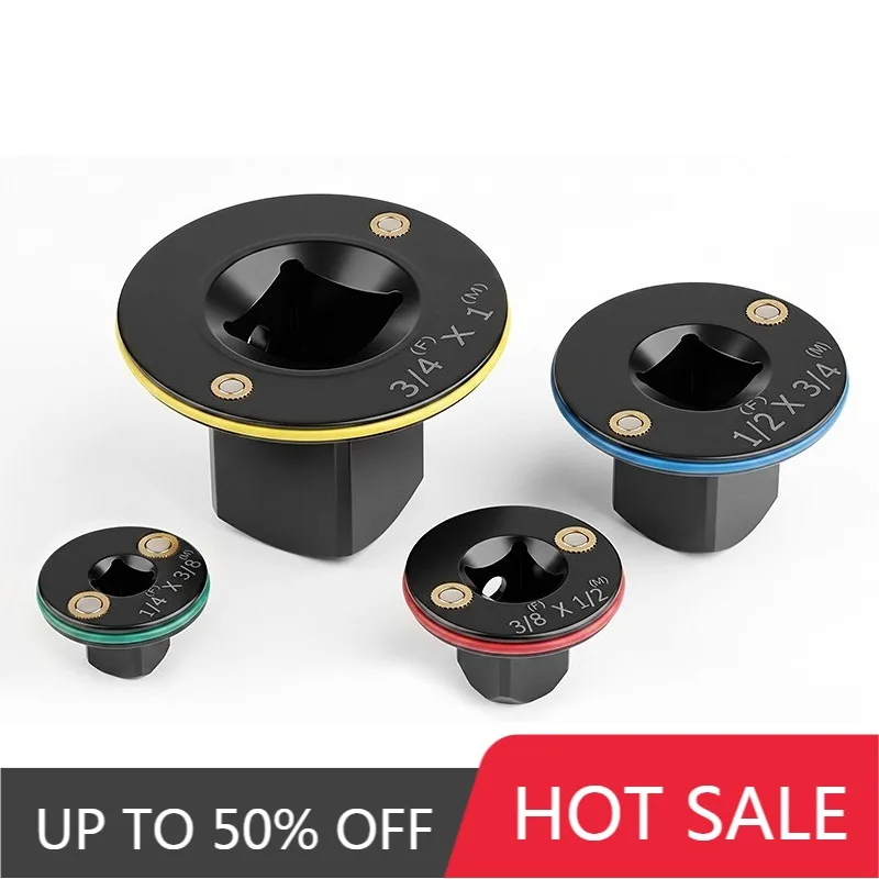 Ratchet Wrench Socket Adapter Thin Nested Sleeve Conversion Head 1/4 3/8 1/2 3/4 Wrench Transformer DIY Modified Socket Adapters