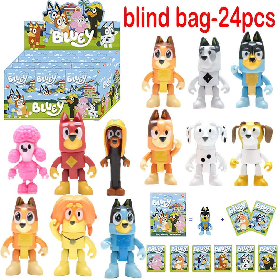 

Коллекционные фигурки Bluey: милые собачки Бандит, Чили, Бинго, Плутон, Клои. Аниме-фигурки с подвижными суставами, модели, куклы, украшения, игрушки, подарки.