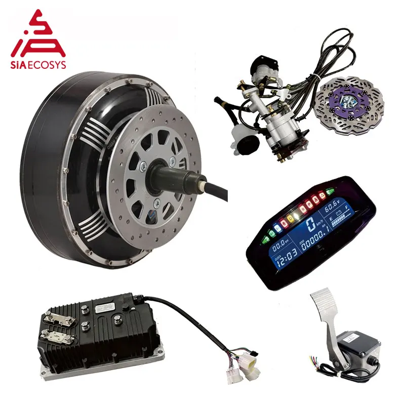 8000W 273 50H V3 120kph 2wd 20kw peak electric car conversion kit hub motor