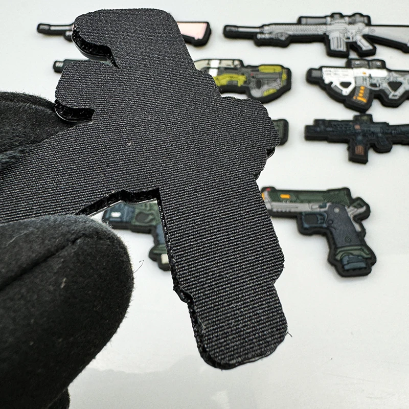 Submachine Q Version gun sniper rifle Patch hook distintivi in PVC Patch tattica in gomma morbida per borsa di abbigliamento accessori fai da te