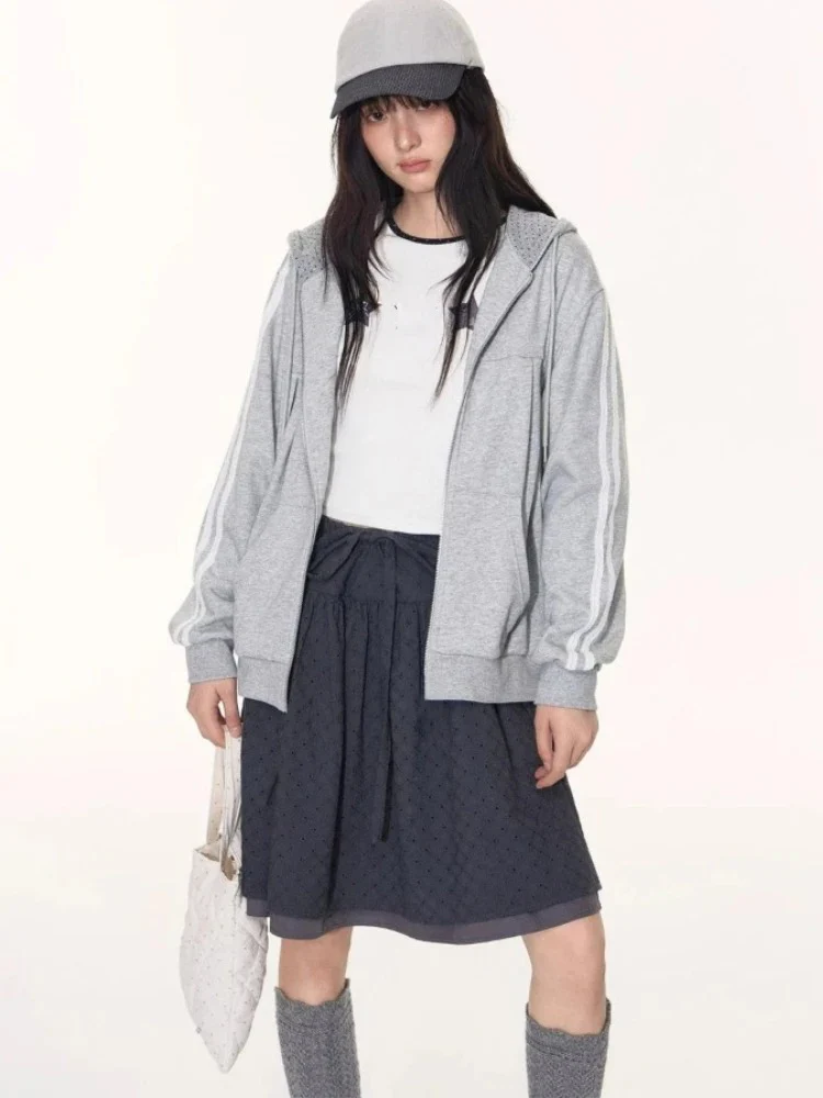 2025Faldas Mujer De Moda Chic Damesrok A-lijn Hoge Taille Losse Jupe Vintage Slanke Taille Koreaanse Saia Bandage Geruite Rokken