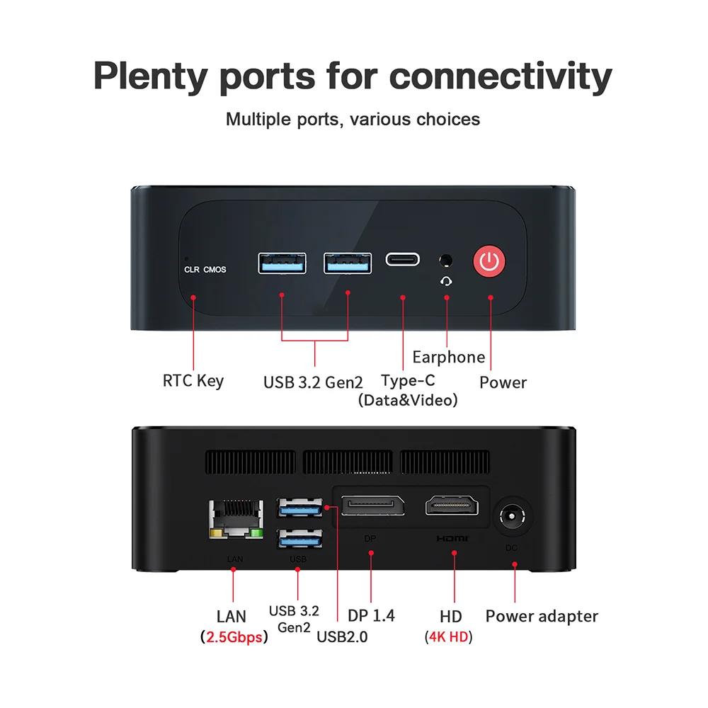 Beelink Mini PC SER5 Max AMD R7 7735HS Ryzen3 3200U R5 5500U 5625U 16G RAM 500G M.2 NVME SSD Type-C Gaming Mini Desktop Computer
