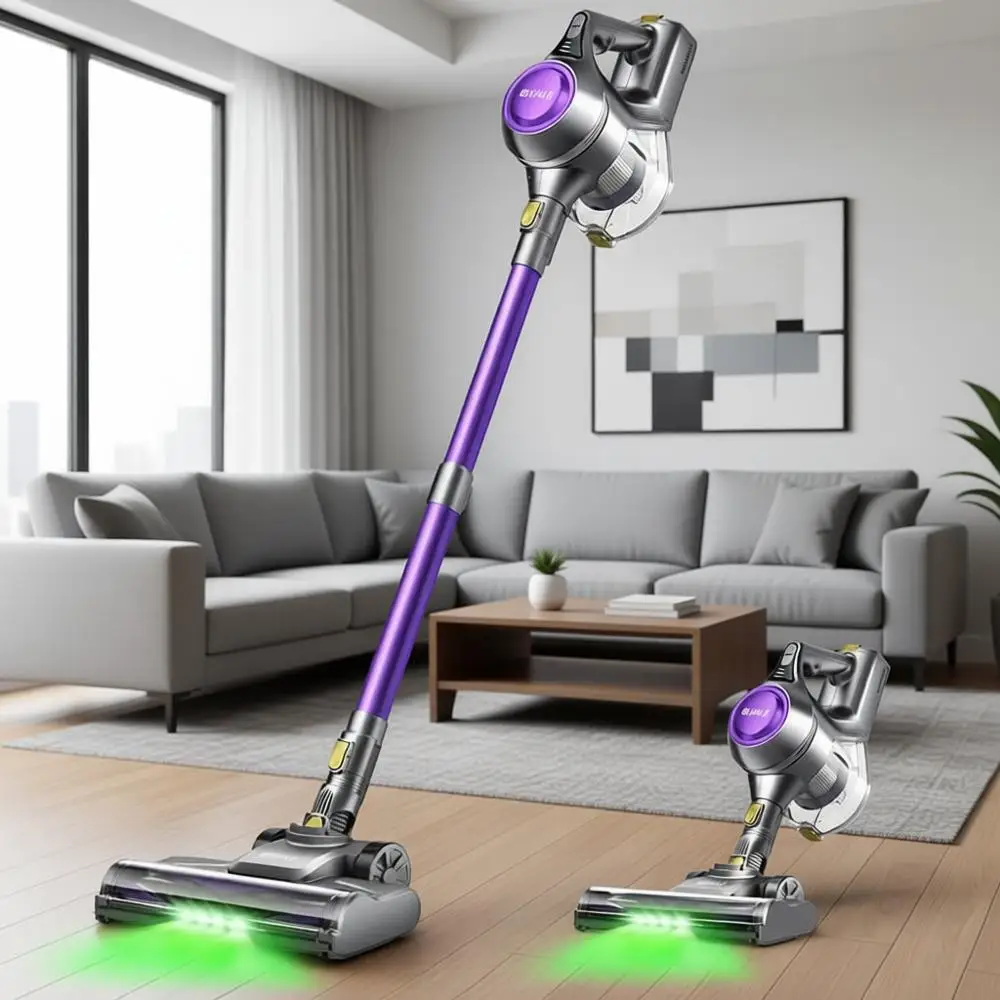 

40Kpa Powerful Suction Stick Vacuum Cleaner, 45 Mins Runtime, 1.6L Dust Box, Anti-, 8-in-1 Rechargeable Vacuum for Hardwood Floo