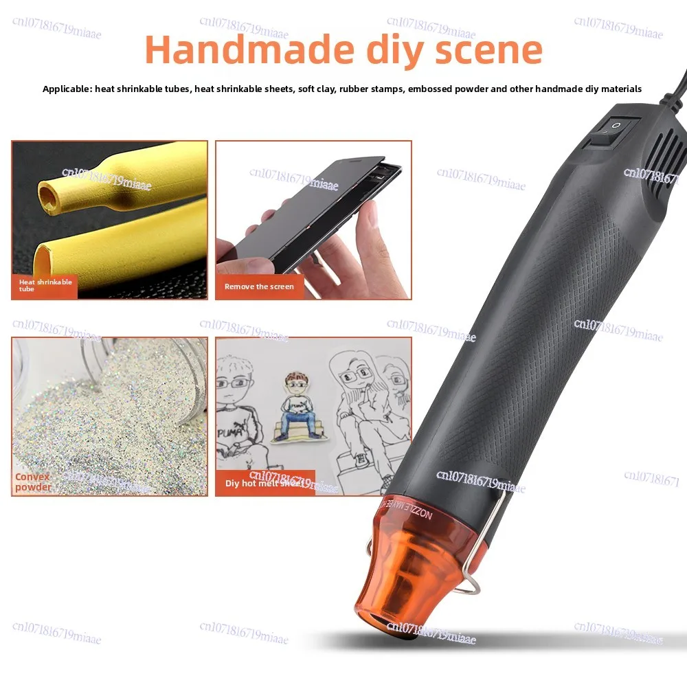 مسدس حراري صغير محمول باليد يمكنك صنعه بنفسك على شكل فخار ناعم 300 وات ورقة قابلة للانكماش بالحرارة ليست ساخنة #3