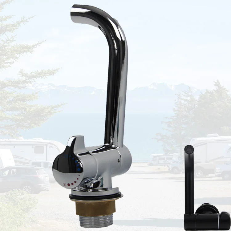 

Durable Quality Brass Faucet RV Parts Kitchen Supplies With Good Price caravan Folding Black Faucet for Home