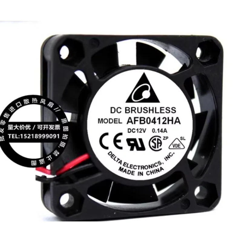 

Delta Electronics AFB0412HA DC 12V 0.14A 40x40x10mm 2-Wire Server Cooling Fan