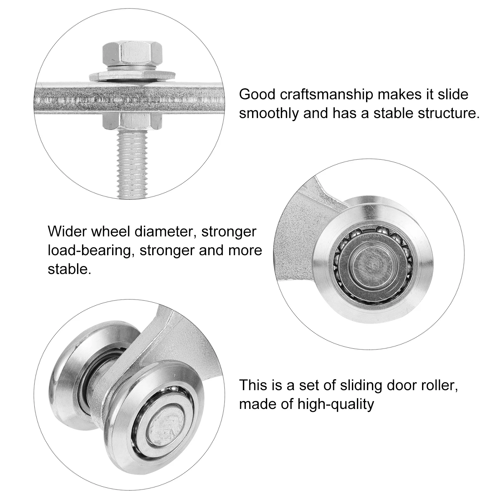 

1pc Industrial Hanger Roller Heavy Duty Steel Sliding Door Track Wheel Smooth For Cabinet Wood Door Durable Runner Hardware