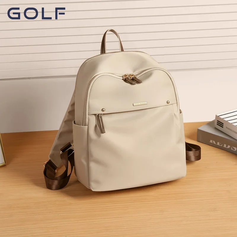 GOLF Backpack Bags for Women 2024 New Retro Simple School Bag Oxford Waterproof College Students Backpack Anti Theft Female Bags