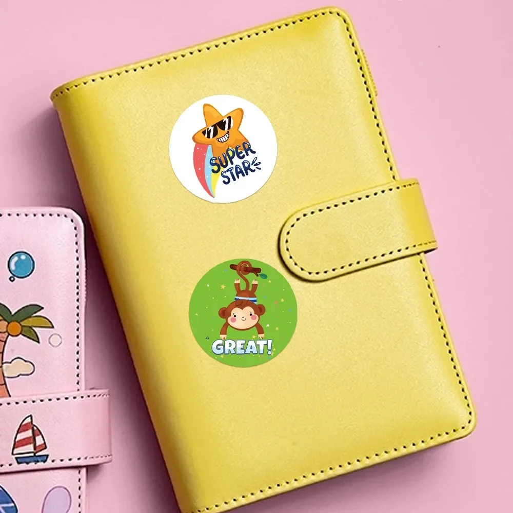 Autocollants de récompense amusants pour enfants, 500 pièces, étiquette de jeu mignonne, école, enseignant, motivation, décor cadeau, 1 pouce