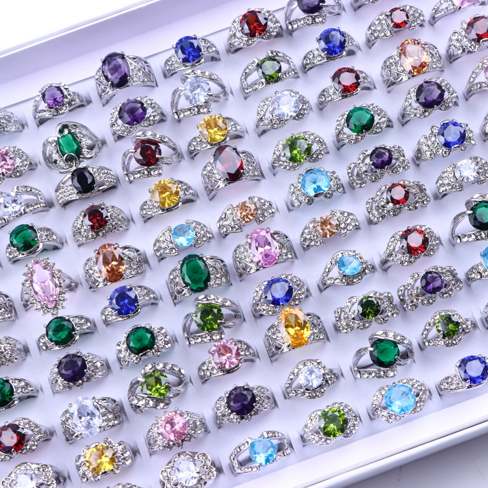 20 Pcs/Lot Of Fashionable Luxury Large Rings In Multiple Colors For Women And Men, Ball Gifts, Jewelry Accessories