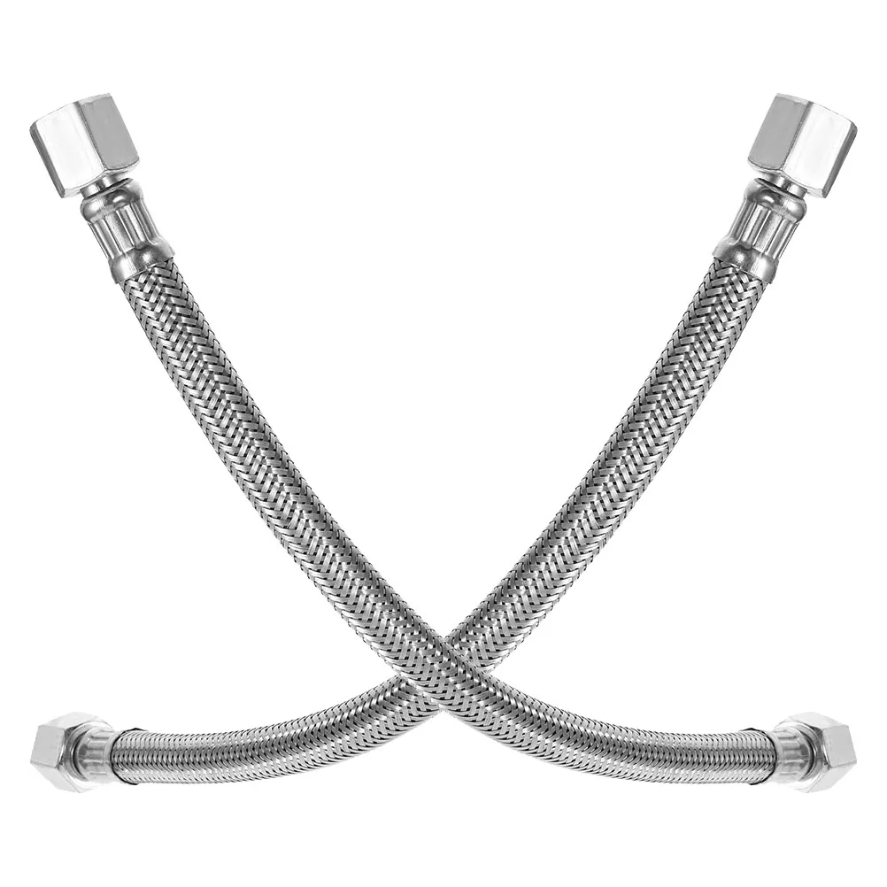 

2Pcs Air Compressor Hose Replacement Aluminum Stainless Steel Flexible Tubing Longlasting Compressed Air Piping