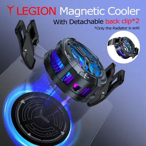 레노버 Y700 태블릿 폰용 레기온 마그네틱 쿨러 냉각 백클립 히트싱크 3단계 냉각 모드 조절 디지털 디스플레이