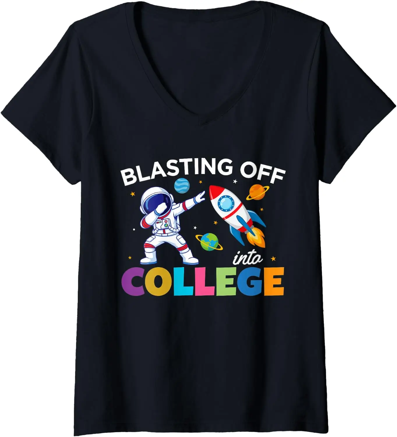 Unisex Back to School V Neck T Shirt