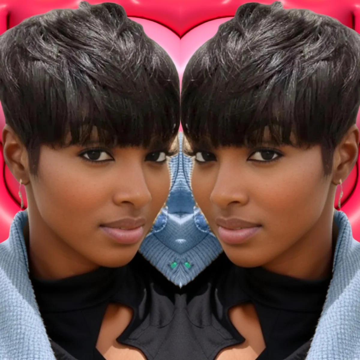 

Парик с стрижкой пикси, человеческие волосы, легкие короткие парики машинного производства для ежедневного использования