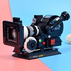 Juguete para niños, cámara cinematográfica Digital, lente, película, televisión, vídeo, modelo 3D, Mini bloques de construcción