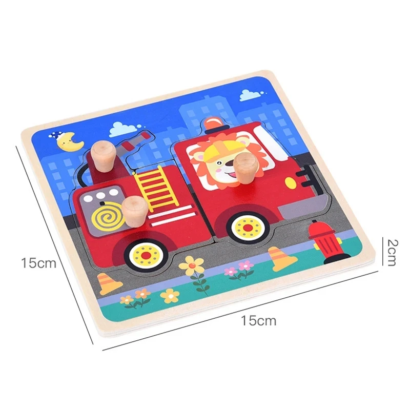 Montessori-Puzzles 3D en bois pour enfants, planche à gratter à la main, jouets d'apprentissage précoce, éducation des enfants, jouet nitif Fruit Leone