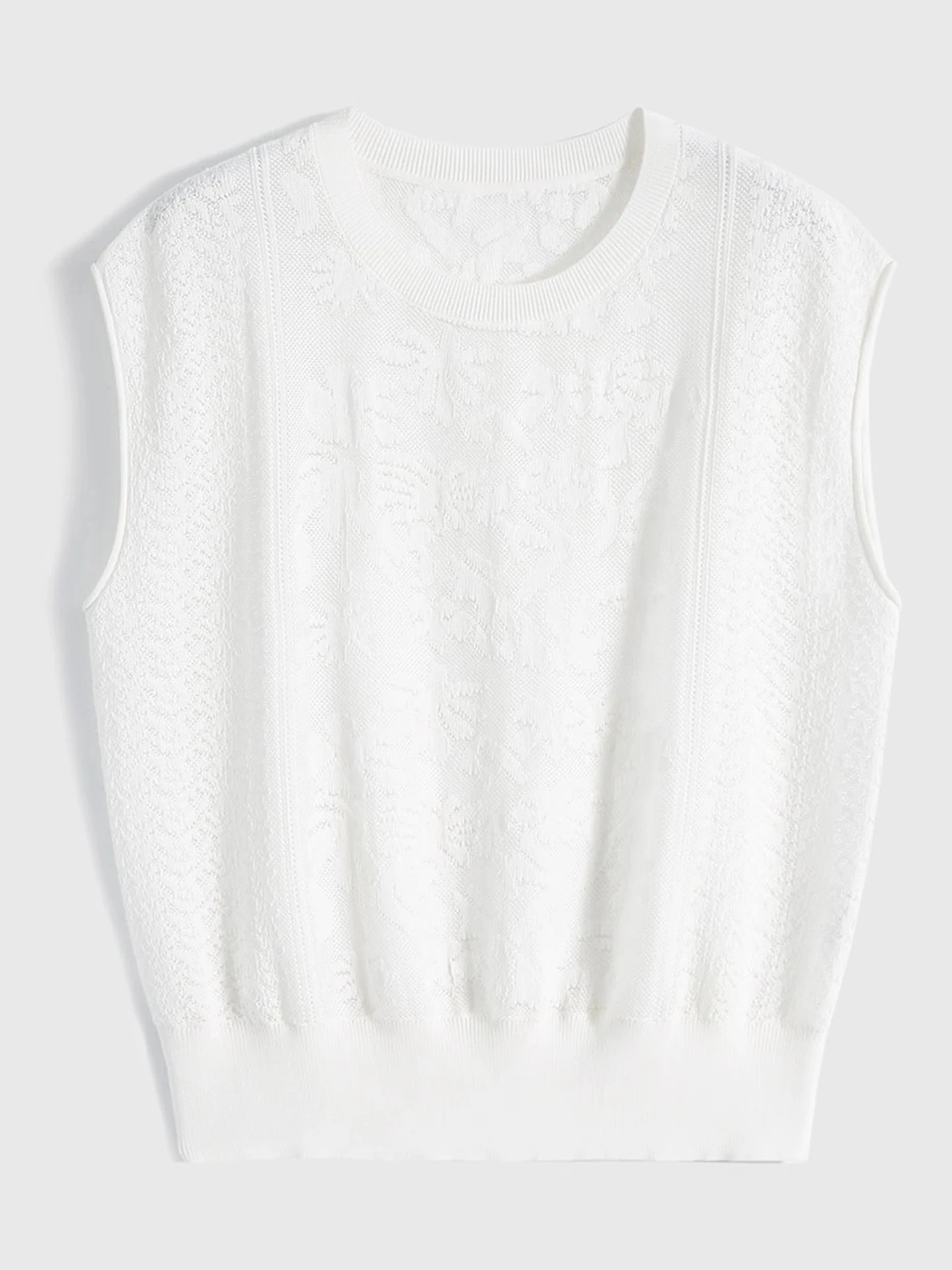 Slimming Hook Design round Ne ort Sve Knitted Top Women's Faionable Versatile Summer Lazy Sle  Color Commute