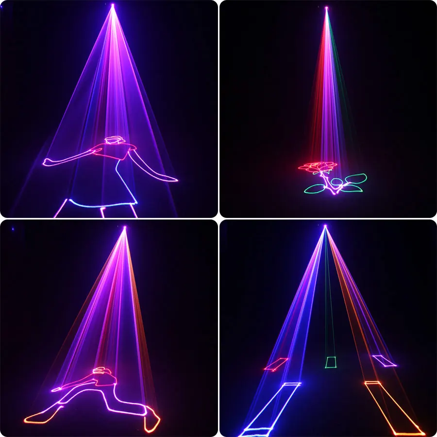 DM500 Animation RGB Laser Beam Lines Stage Disco Light DJ Party Pattern Projector Scans DMX Dance Bar Christmas Show G21