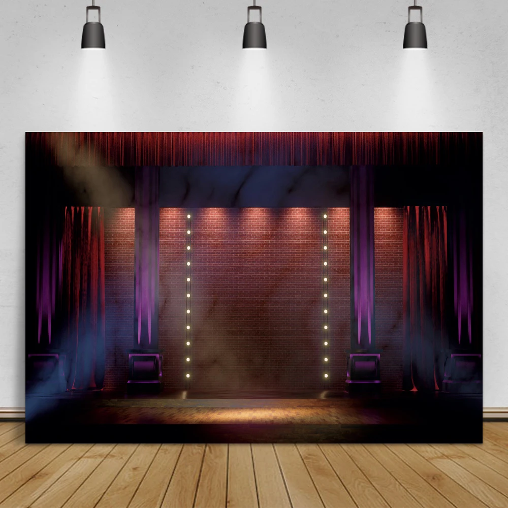 Laeacco tappeto rosso palcoscenico Bithday fotografia sfondo bambino bambini ritratto Poster personalizzato sfondo fotografico photocstudio