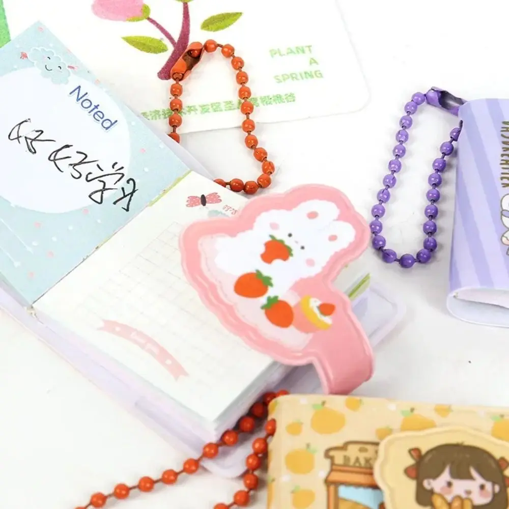 Portable Mini Planner Notebook Kawaii Cartoon Student Stationery Key Chain Diary Notepad Student