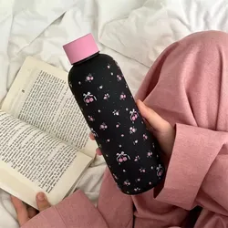Kawaii Cherry Stainless Steel Thermos Bottle 500ml Tumbler Coffee Cup Cool Korean Travel Insulated Flask Thermal Water Bottle