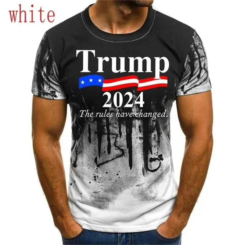 Trump 2024 Election T Shirt Short Sleeve Trump Supporter Tee Tops For Men Women Casual Slim T Shirts Streetwear Men\'s Clothing