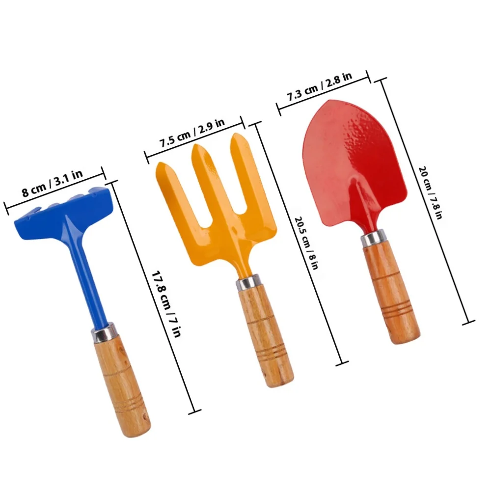 1セット砂遊び道具セット カラフルな金属製木製シャベル ビーチ ガーデン 屋外遊び用 軽量で持ちやすい ポータブル 夏の砂の城作り